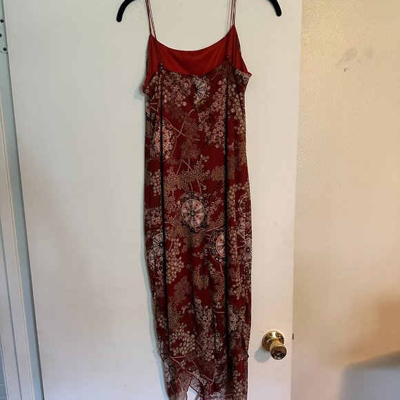 90s Red floral dress - Picture 5 of 5